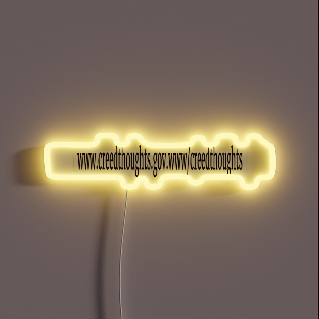 Creed Thoughts URL RGB Neon Sign Creed Thoughts URL RGB Neon Sign