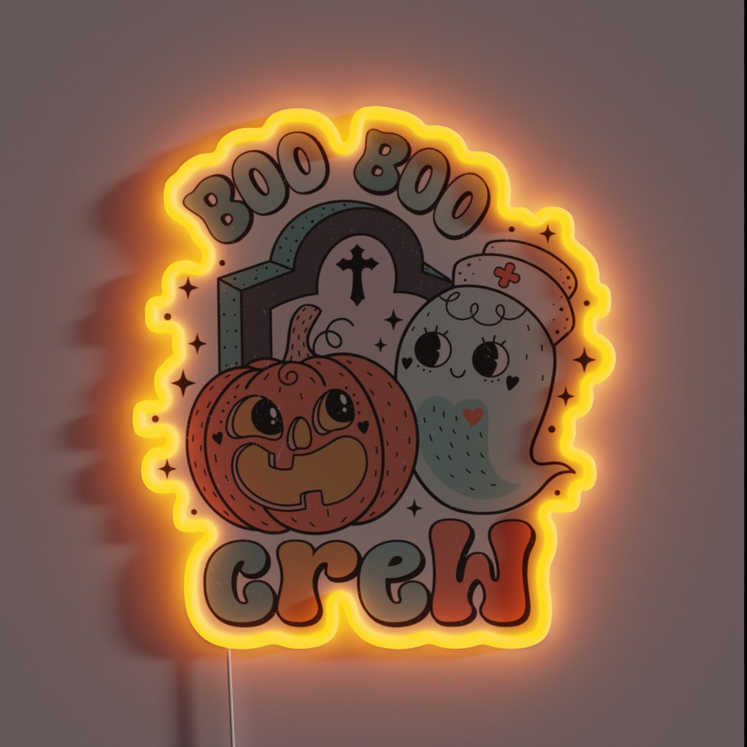 Creepy Cute Boo Boo Crew RGB Neon Sign Creepy Cute Boo Boo Crew RGB Neon Sign