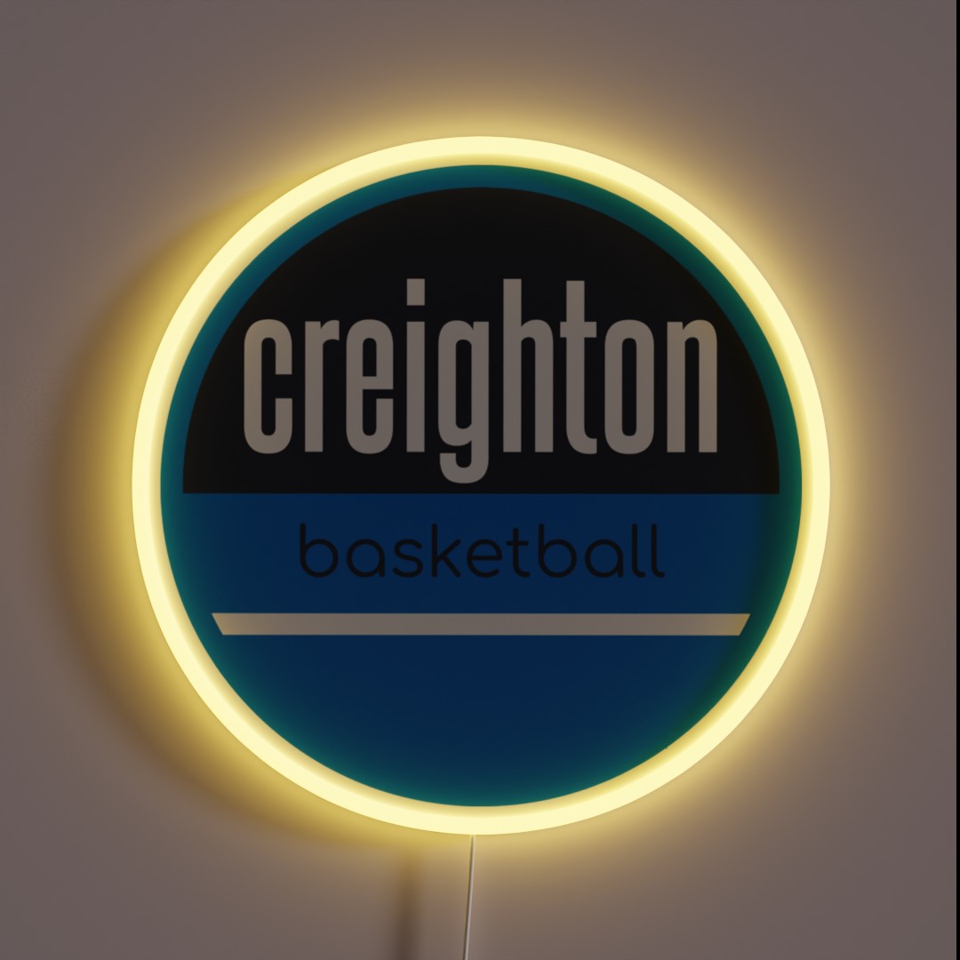 Creighton Basketball RGB Neon Sign Creighton Basketball RGB Neon Sign