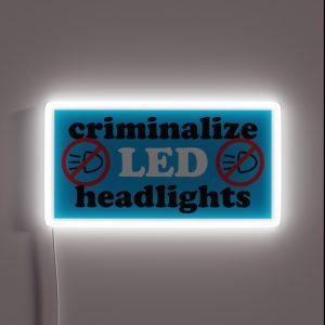 Criminalize LED Headlights RGB Neon Sign