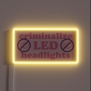 Criminalize LED Headlights RGB Neon Sign