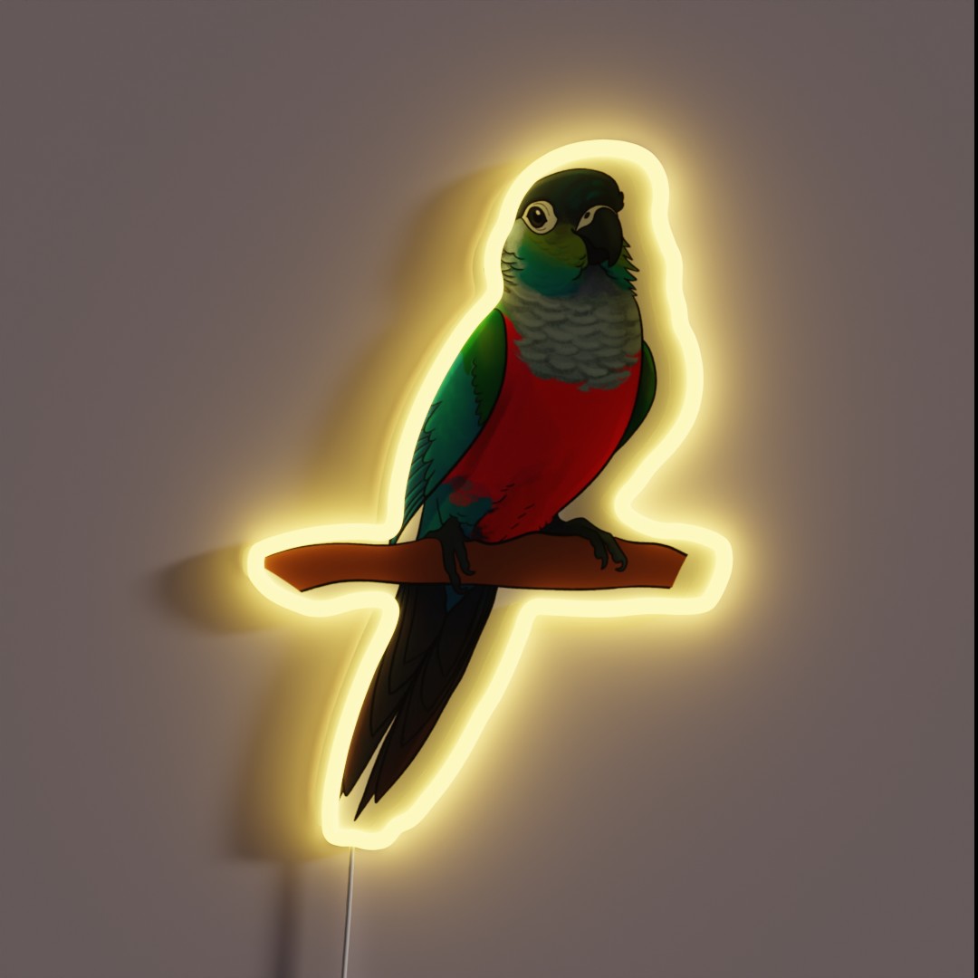 Crimson Bellied Conure RGB Neon Sign Crimson Bellied Conure RGB Neon Sign