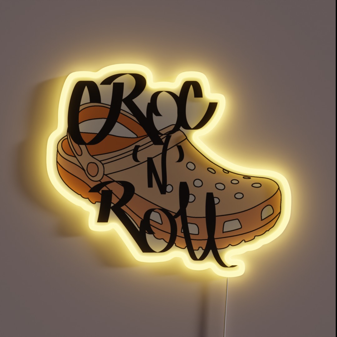 Croc And Roll RGB Neon Sign Croc And Roll RGB Neon Sign