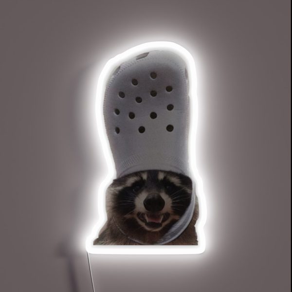 Croc Raccoon RGB Neon Sign