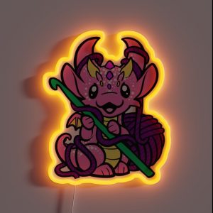 Crocchet Dragon RGB Neon Sign