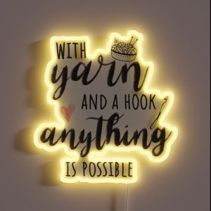 Crochet Hook RGB Neon Sign