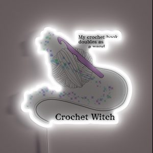 Crochet Witch RGB Neon Sign