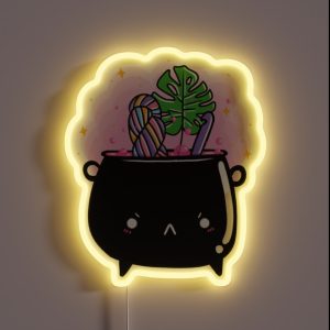 Crochet Witches Caldron RGB Neon Sign Crochet Witches Caldron RGB Neon Sign