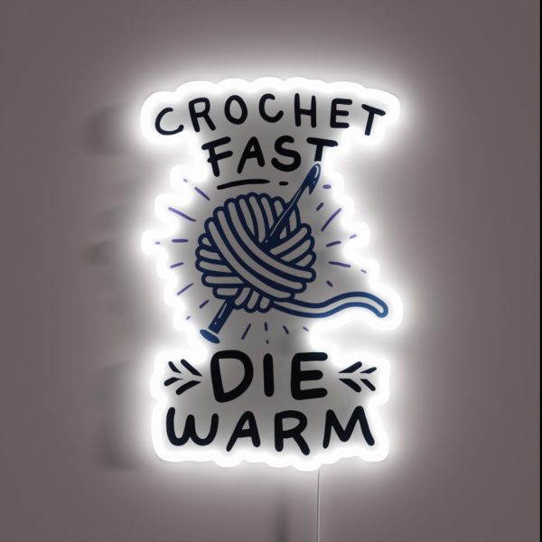 Crocheting Knitting RGB Neon Sign