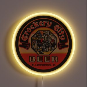 Crockery City Beer East Liverpool Ohio RGB Neon Sign Crockery City Beer East Liverpool Ohio RGB Neon Sign