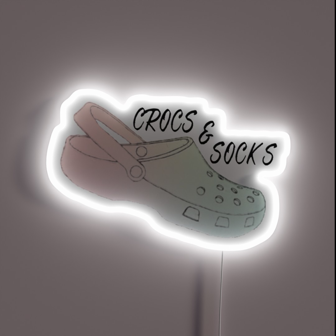 Crocs And Socks RGB Neon Sign Crocs And Socks RGB Neon Sign