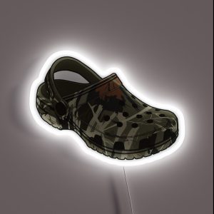 Crocs Camo Clog Shoe RGB Neon Sign