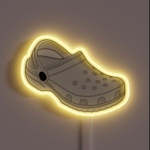 Crocs Clog Shoe White RGB Neon Sign
