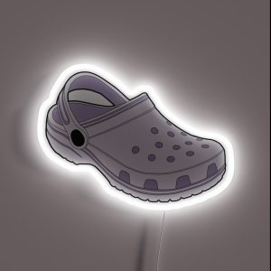 Crocs Lavender Clog Shoe RGB Neon Sign