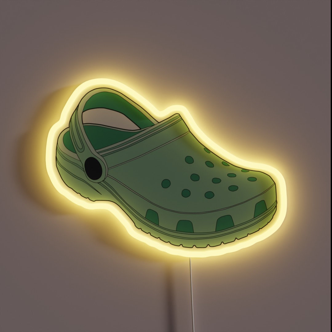 Crocs Shoe Cool Mint RGB Neon Sign Crocs Shoe Cool Mint RGB Neon Sign