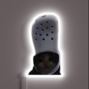 Crying Cat Croc Meme RGB Neon Sign