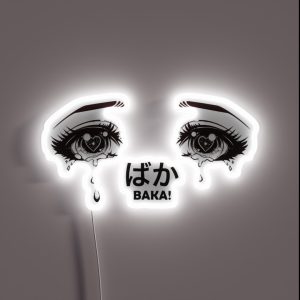 Crying Eyes From Manga Or Anime Shouting Baka RGB Neon Sign