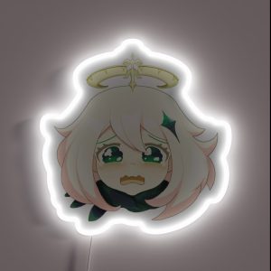 Crying Paimon Face RGB Neon Sign