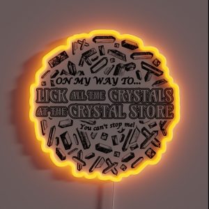 Crystal Licker Black RGB Neon Sign