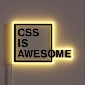 CSS Is Awesome RGB Neon Sign