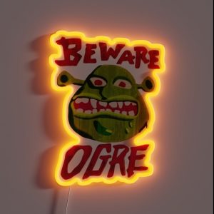 Cuidado Ogro Shrek Beware Ogre RGB Neon Sign Cuidado Ogro Shrek Beware Ogre RGB Neon Sign