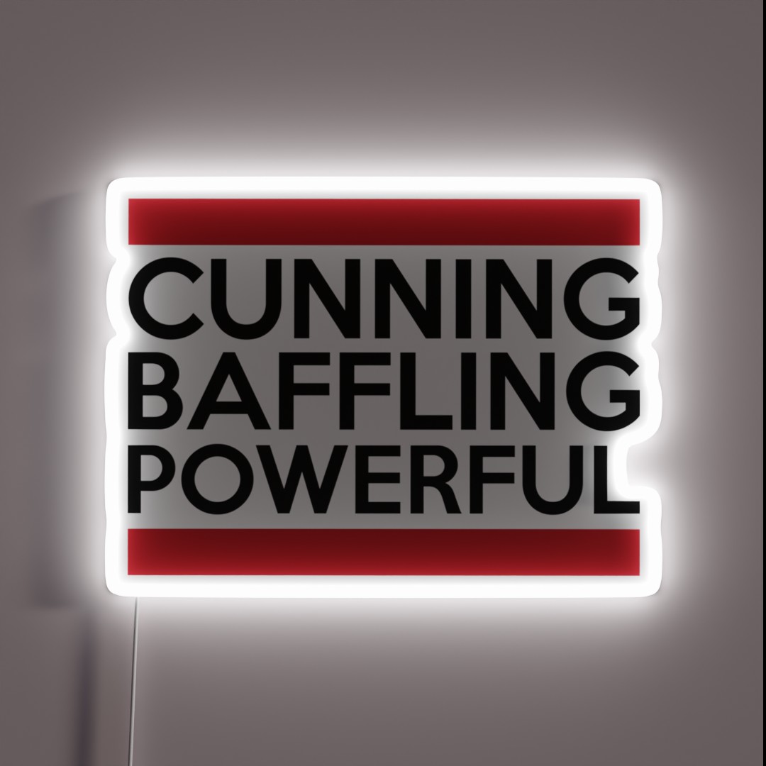 Cunning Baffling Powerful AA NA Clean And RGB Neon Sign Cunning Baffling Powerful AA NA Clean And RGB Neon Sign