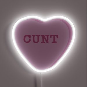 Cunt Candy Heart RGB Neon Sign