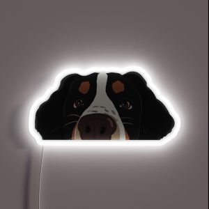 Curious Bernese Mountain Dog Freckles RGB Neon Sign Curious Bernese Mountain Dog Freckles RGB Neon Sign