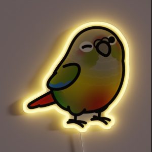 Custom Pineapple Green Cheek Conure RGB Neon Sign