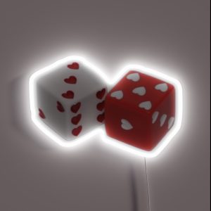 Cute Aesthetic Coquette Soft Girl Red Heart Lovecore Dice RGB Neon Sign Cute Aesthetic Coquette Soft Girl Red Heart Lovecore Dice RGB Neon Sign