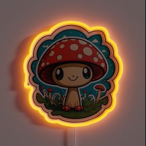 Cute Amanita Muscaria Mushroom RGB Neon Sign Cute Amanita Muscaria Mushroom RGB Neon Sign