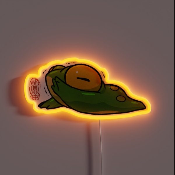 Cute Baby Chibi Frog Artwork Asian Style RGB Neon Sign