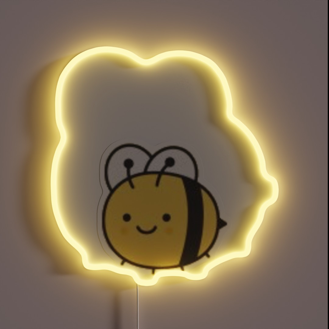 Cute Bee RGB Neon Sign Cute Bee RGB Neon Sign
