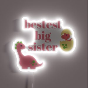 Cute Big Sister Little Sister RGB Neon Sign