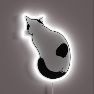 Cute Black And White Cat RGB Neon Sign Cute Black And White Cat RGB Neon Sign