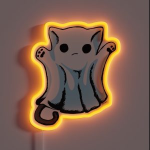 Cute Boo Ghost Cat Halloween RGB Neon Sign Cute Boo Ghost Cat Halloween RGB Neon Sign