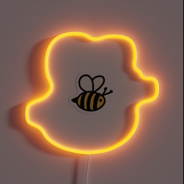 Cute Bumblebee RGB Neon Sign