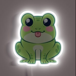 Cute Chibi Frog RGB Neon Sign