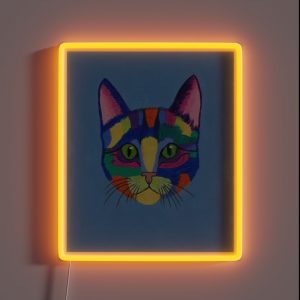 Cute Colorful Cat Art RGB Neon Sign Cute Colorful Cat Art RGB Neon Sign
