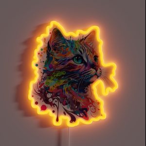 Cute Colourful Cat RGB Neon Sign Cute Colourful Cat RGB Neon Sign