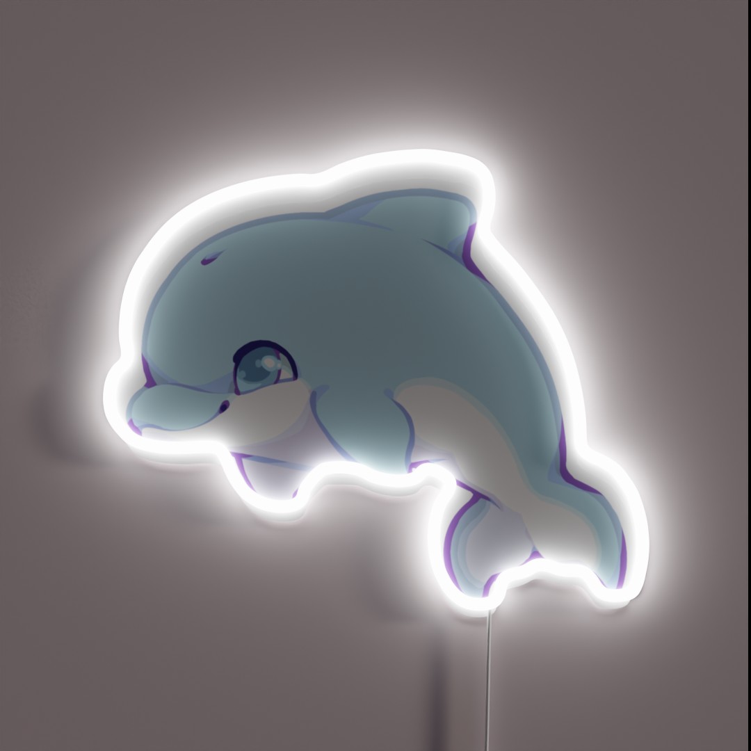 Cute Dolphin RGB Neon Sign Cute Dolphin RGB Neon Sign