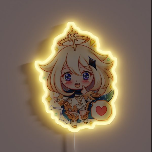Cute Emergency Food RGB Neon Sign
