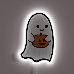 Cute Ghost S Jack O Lantern RGB Neon Sign Cute Ghost S Jack O Lantern RGB Neon Sign