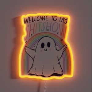 Cute Ghost Welcome To My Shitshow RGB Neon Sign Cute Ghost Welcome To My Shitshow RGB Neon Sign