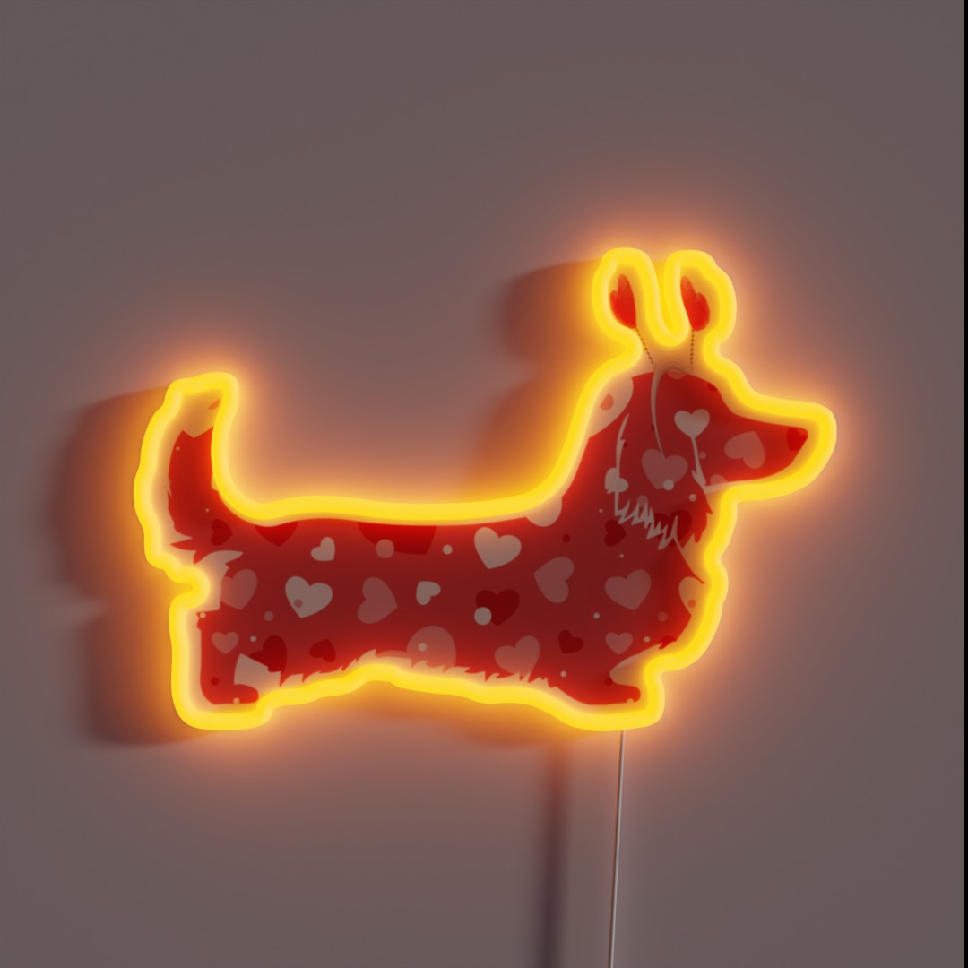 Cute Hearts Dachshund Dog Puppy Lover RGB Neon Sign Cute Hearts Dachshund Dog Puppy Lover RGB Neon Sign