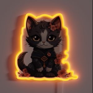 Cute Japanese Carton Style Cat Edek RGB Neon Sign Cute Japanese Carton Style Cat Edek RGB Neon Sign