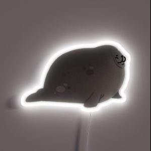 Cute Mochi Seal Squished Mochi Seal RGB Neon Sign Cute Mochi Seal Squished Mochi Seal RGB Neon Sign