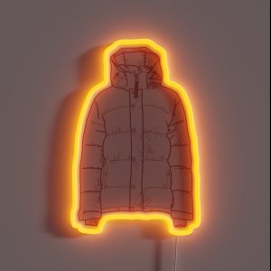 Cute Pink Puffer Jacket RGB Neon Sign
