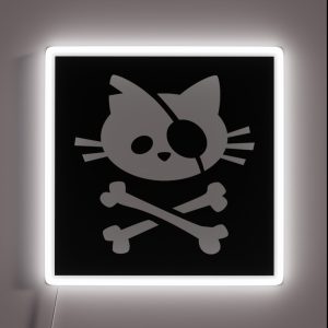 Cute Pirate Cat Skull And Crossbone RGB Neon Sign Cute Pirate Cat Skull And Crossbone RGB Neon Sign