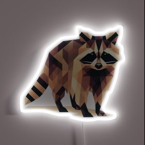 Cute Raccoon RGB Neon Sign